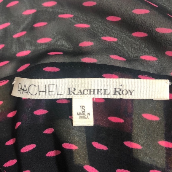 Rachel Rachel Roy Multicolored Abstract Semi Sheer Blouse Small - Picture 4 of 8